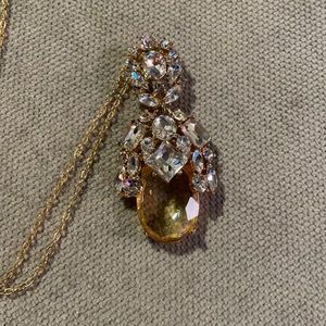 Ann Taylor Crystal Pendant Necklace